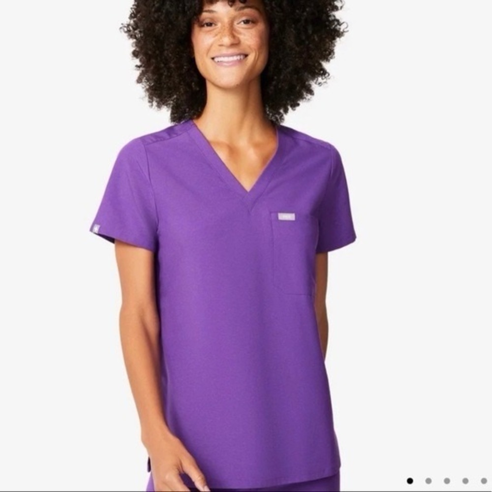 FIGS Catarina one pocket scrub top, Ultra Violet